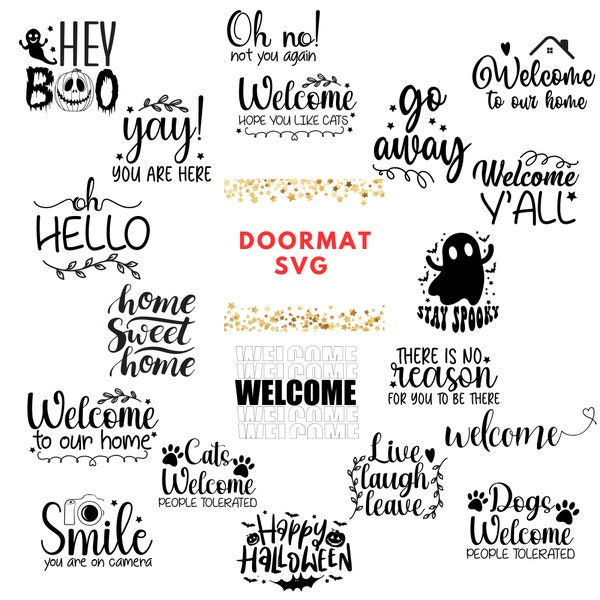 Doormat svg bundle, Funny Doormat svg, Welcome Doormat svg,Front Door svg,Welcome Sign svg,funny doormats svg cut files for cricut,Hello Svg