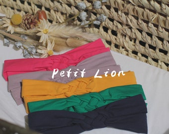 Petit Lion RĘCZNIE WYKONANE Opaski dla niemowląt z bawełny Sailor Knot z kokardkami dla niemowląt i małych dziewczynek