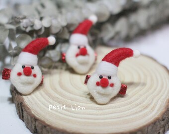 Kerst Haar Clip HAND MADE Kerst Kerst Kerst Wol haar clip Kerst haar clip Peuter meisje haar clip Vakantie haar accessoires
