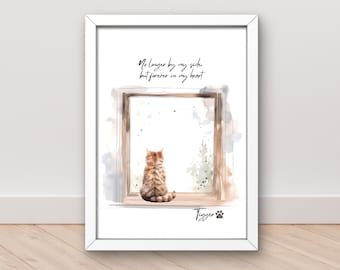 cat memorial gift, personalised cat gift, pet sympathy gift, cat loss gift, custom cat gift, cat bereavement gift, pet memorial gift