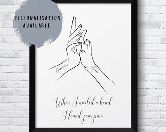 Mothers day gifts, gift for mum, mum gift, family print, dog mum mothers day, personalised gift for mother, dog lover gift, grandmother gift