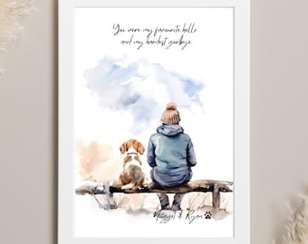 pet memorial gifts, pet loss gifts, dog bereavement gift, dog print, memorial for a pet, dog memory gift, pet sympathy gift, loss of dog
