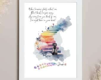 pet loss gifts, pet memorial gift, rainbow bridge dog, dog memorial gifts, dog death gifts, dog bereavement, dog remembrance gift, dog loss