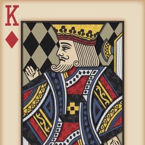 Playing Card Wall Art, Playing Card Print, Man Cave Decor, "King of Diamonds"