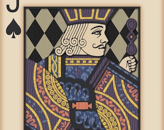 Playing Card Wall Art, Playing Card Print, Man Cave Decor, "Jack of Spades"