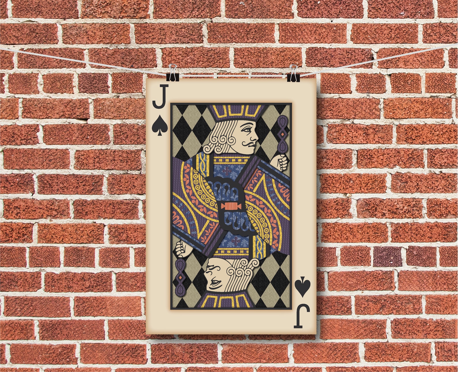 Playing Card Wall Art Playing Card Print Man Cave Decor Jack Of Playing Card Wall Art Playing Card Print Man Cave Decor Jack Of