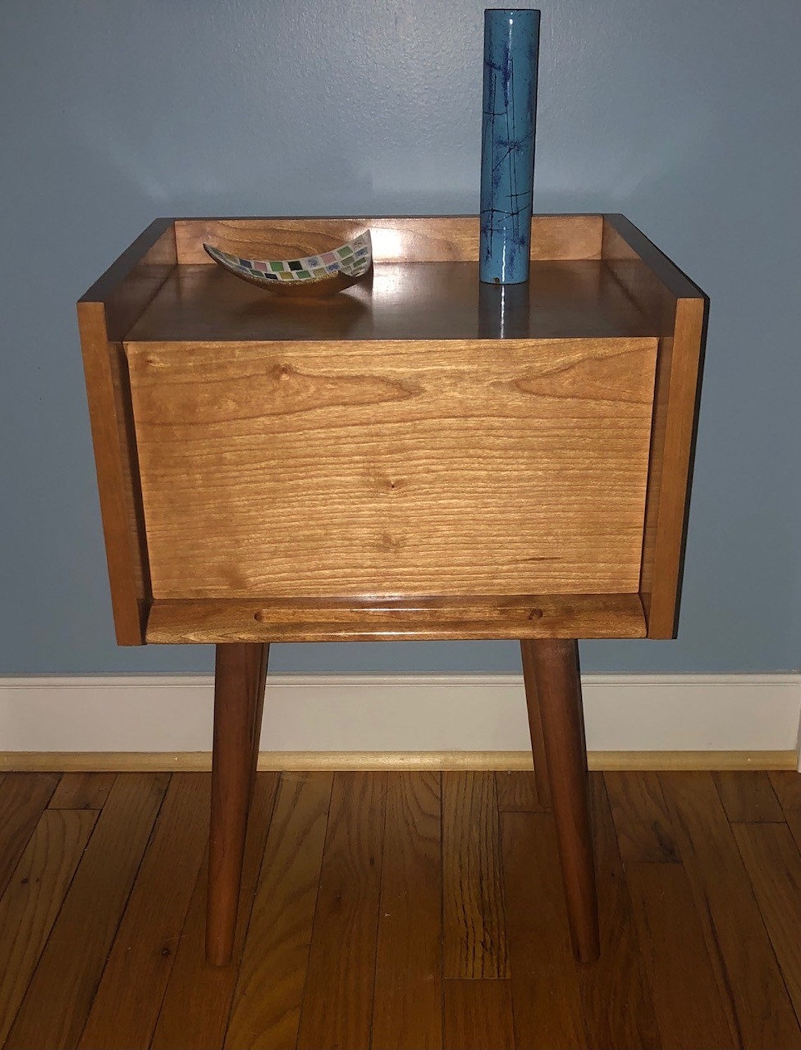 Mid Century Modern MCM style Night Stand Bedside Table ready Etsy