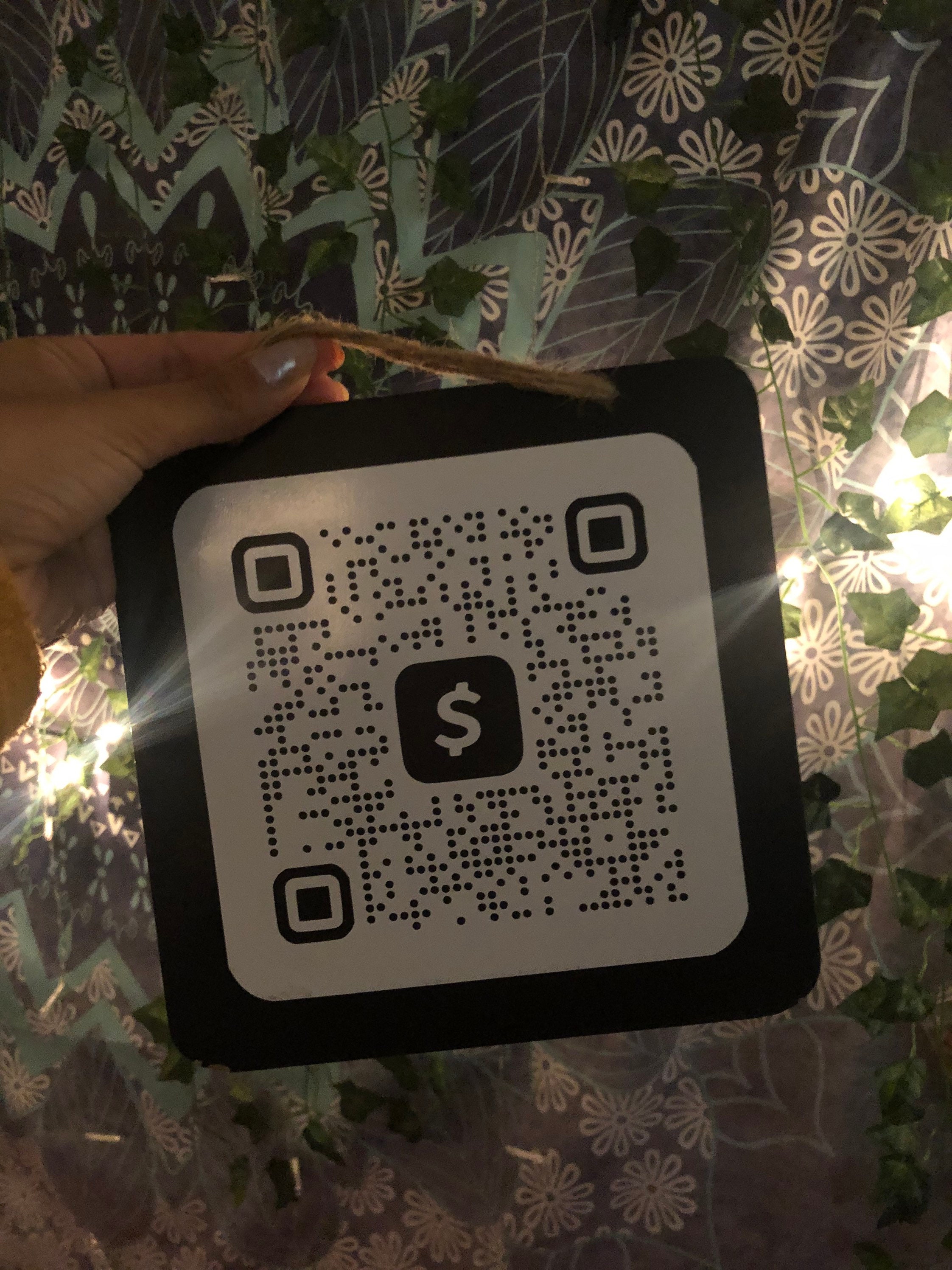 Vinyl cashapp tag QR code tag Etsy