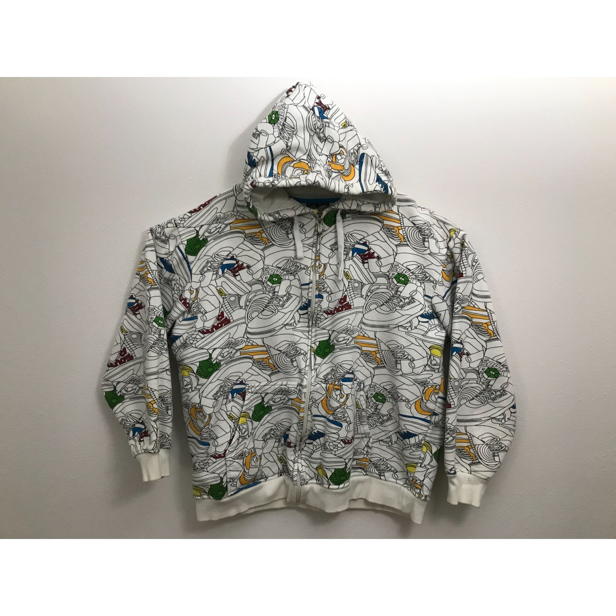 WeRGifted Vintage Southpole Mens XL Sneaker Full Zip Hoodie Sweatshirt