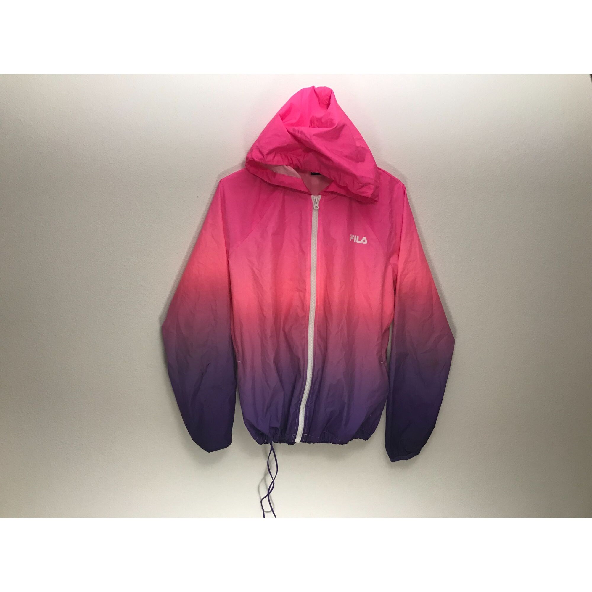 Vintage Fila Womens M Pink Purple Neon 