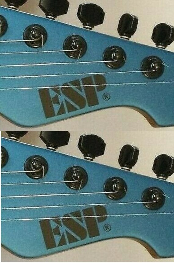 Esp Guitar Headstock Logo DIECUT Vinyl Decal Matte Black Etsy