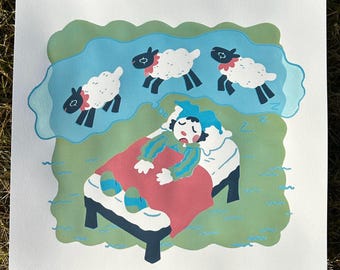 Clownzeefdruk Sleepy Sheepy