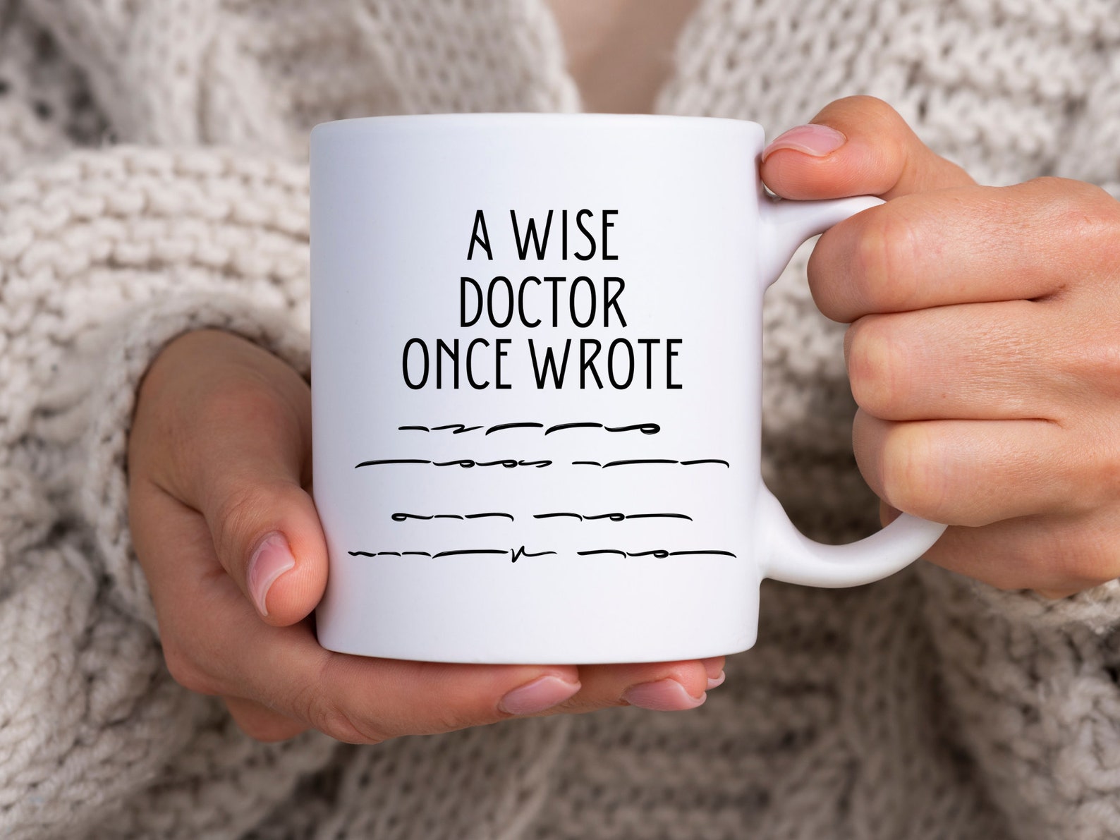 T-shirt Humour Médecin "A Wise Doctor Once Wrote" - Sarcastique, Couleur Heather Navy Pour Homme