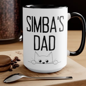 Cat Dad Mug , Personalized cat Mug, cat owner gift ,dad coffee mug, dad birthday gift