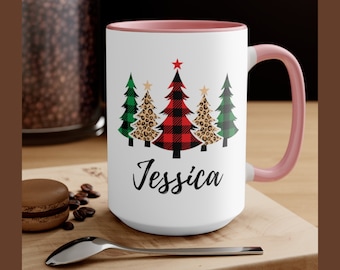 Personalized Christmas Tree Coffee Mug Holiday Coffee Mug,Seasonal Coffee Mug,Winter Coffee Mug, Christmas Décor,Hot Chocolate Mug Xmas Tree