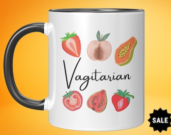Lesbian Coffee Mug, Vulgar Coffee Mug, Vagitarian Mug, LGBT Coffee Cup, Rude Ceramic Tea Cups, Adult Coffee Mug,Pussy Power, Novelty Mug