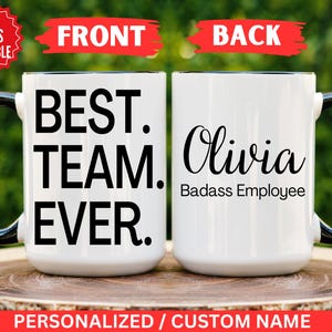 Employee Christmas Gifts Bulk, Coworker Christmas Gift Bulk, Best Team Ever Mug,Employee Appreciation, Office Holiday Party, Corporate Gifts