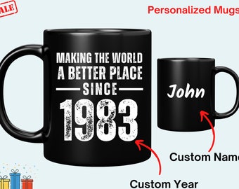 Birthday Gift , 40s 40th Birthday Gift, 40th Birthday Mug ,Custom 40th Birthday Mug Turned 40,40 Year Old Birthday Gift Forty and Fabulous