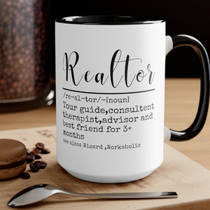 Realtor Definition Mug, Funny Realtor Coffee Mug, Real Estate Coffee Mug, Gift For Realtor, Realtor Gift Ideas Licensed to Sell, Realtor mug