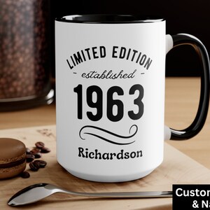 Personalized 60th Birthday Best Friends 60th Gifts 60th Birthday Gift Coffee Mug, Born in 1962,60th Birthday Gift Turning 60 Years Old Mug,