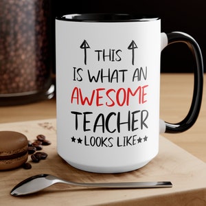 Teacher gift, awesome teacher mug, thank you teacher gift, school teacher gift, gift for teacher, end of term gift, GIFTS FOR TEACHER
