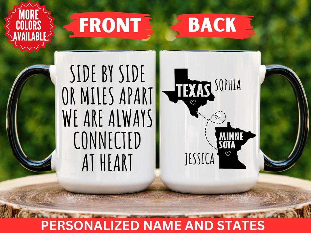 State Mugs Personalized State to State Mug: Long Distance Friendship Gift - Etsy