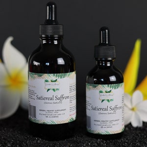 Satiereal Saffron (Crocus Sativus) Dried Stigmas Herbal Tincture Alcohol-FREE