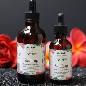 Skullcap (Scutellaria lateriflora) Dried Herb Alcohol-Based Tincture