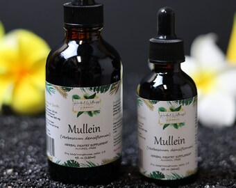 Organic Mullein (Verbascum Thapsus) Dried Flower Alcohol-Free Tincture