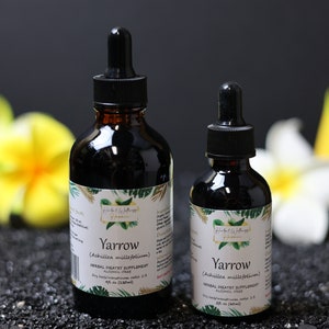 Organic Yarrow (Achillea millefolium) Dried Flower Alcohol-Free Tincture
