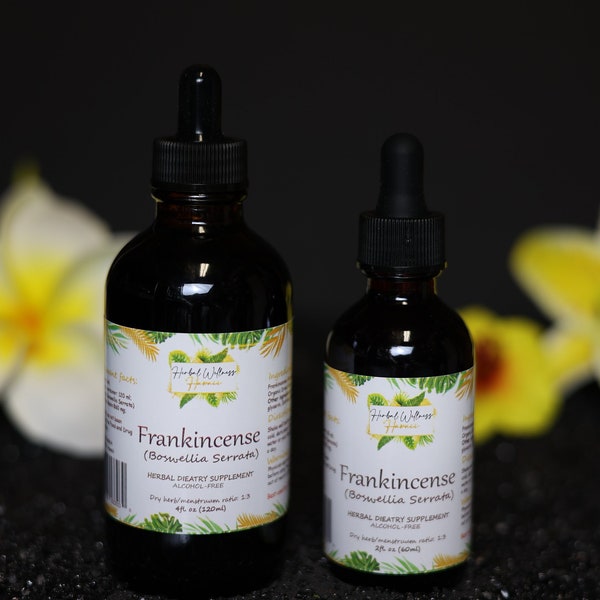 Frankincense (Boswellia Serrata) Organic Dried Gum Resin Tincture Alcohol-FREE