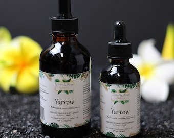 Organic Yarrow (Achillea millefolium) Dried Flower Alcohol-Free Tincture