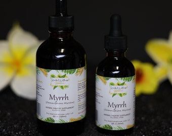 Myrrh (Commiphora Myrrha) Organic Dried Gum Resin Tincture Alcohol-FREE