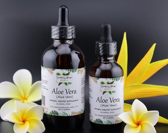 Organic Aloe Vera (Aloe Vera) Dried Leaf Alcohol-Free Liquid Extract