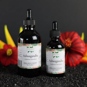 Ashwagandha alcohol-based (withania somnifera) dried root tincture