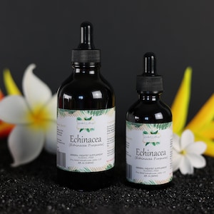 Organic echinacea alcohol-free (echinacea purpurea) dried herb tincture