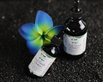 Anal glands cleaner, veterinary natural alcohol-free liquid extract, pet herbal supplement
