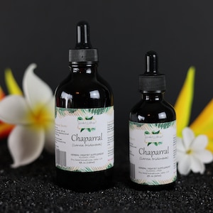 Chaparral (larrea tridentata) dried aerial parts alcohol-free liquid extract