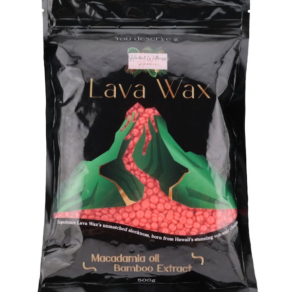 Lava Wax Hair Removal Hard Wax Beans for Full Body, Facial, Eyebrow, Brazilian Bikini, and Legs, 1.1Lb