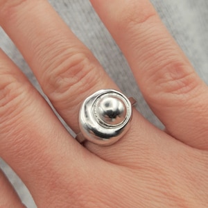 Silver Nugget Ring, Handmade Rustic Sterling Silver Organic Shaped Ring, Organic Silver Ring, Freeform Molten Silver Ring, Solid Silver Ring