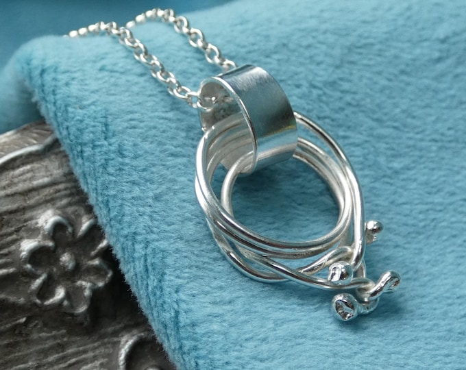 Minimalist Silver Heart Necklace, Handcrafted Lightweight Sterling Silver Pendant, Small Ethically Made Handmade Artisan Silver Jewellery
