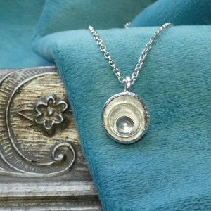 Rustic Molten Sterling Silver Nugget Necklace: Handcrafted Organic Pendant
