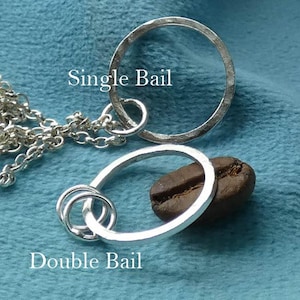 Hammered Sterling Silver Circle Pendant Necklace, Small Light Dainty Solid Silver Minimalist Handcrafted Hoop Pendant Necklace, UK