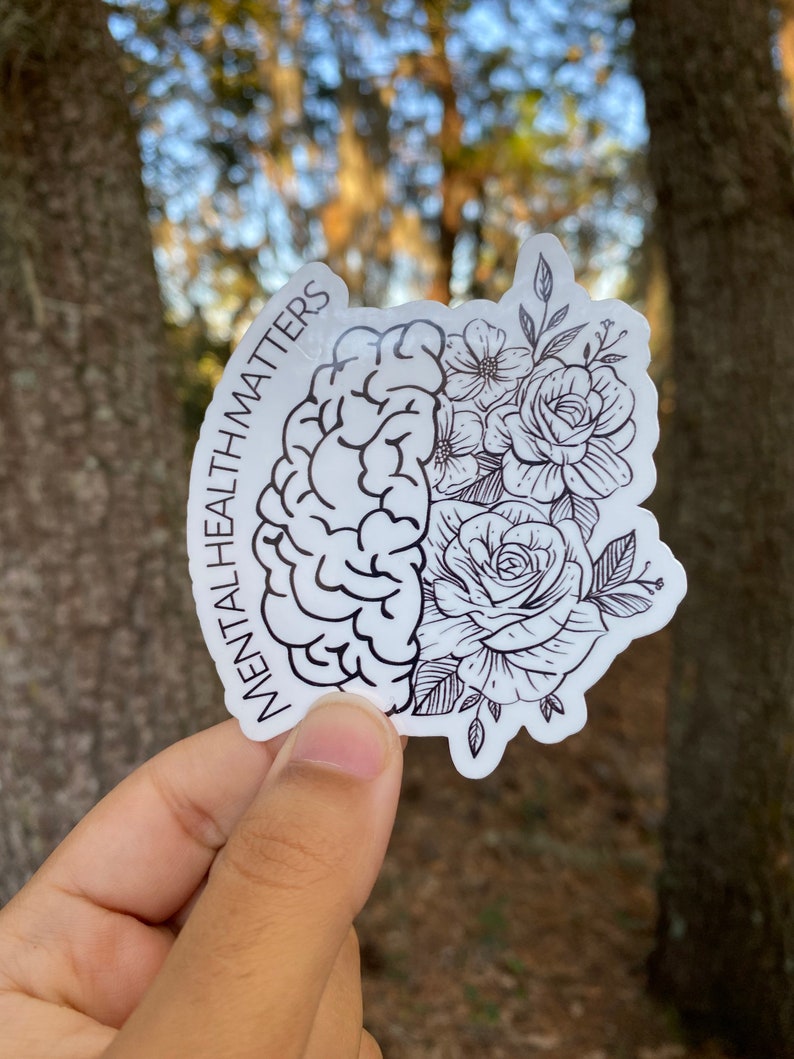 Mental Health Matters Floral Sticker Therapist Sticker - Etsy