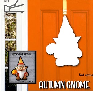 Candy Corn Garden GNOME Sublimation BLANKS Door Hangers Wholesale MDF Hardboard Door Sign Wall Hanger Halloween Decor Cute diy Decorations