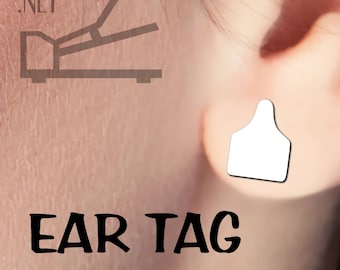 COW TAG Earring Ear Tag Earrings Studs SUBLIMATION Blanks Wood Earrings Blanks Farm animal Earrings Stud mdf diy country western jewelry