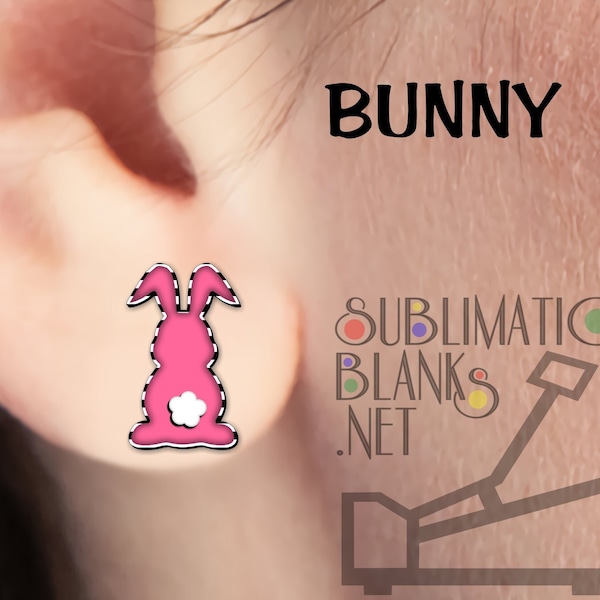 Easter Earrings Sublimation Blanks Earrings STUD Earrings jewelry Earrings Studs Dye Sublimation Blanks Bunny Earrings Rabbit Earrings diy