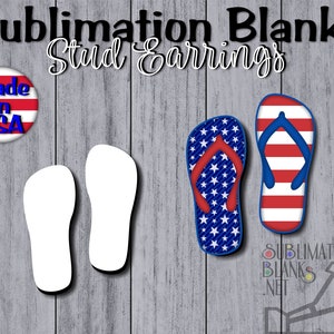 STUD-oorbellen FLIP FLOPs SUBLIMATIE Blanks Groothandel oorbellen stuss leuke oorbellen sieraden zomer oorbellen leuke oorbellen handgemaakt hout diy