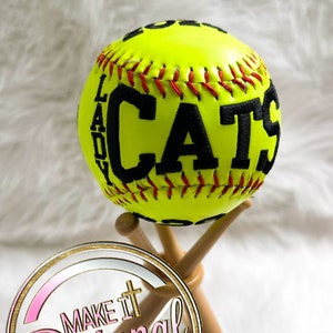 Handmade Embroidery Personalized Custom Softball Gift Graduation Gift Team Gift Coach Gift Birthday Gift Groomsman Gifts Sports memorabilia