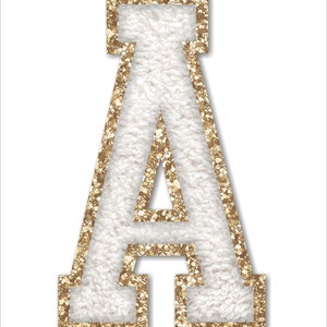 Digital CHENILLE Letters, PNG, Patches, Varsity Alphabet, Font, Glitter Font, Sublimation Design Downloads, gold glitter, fabric patches png
